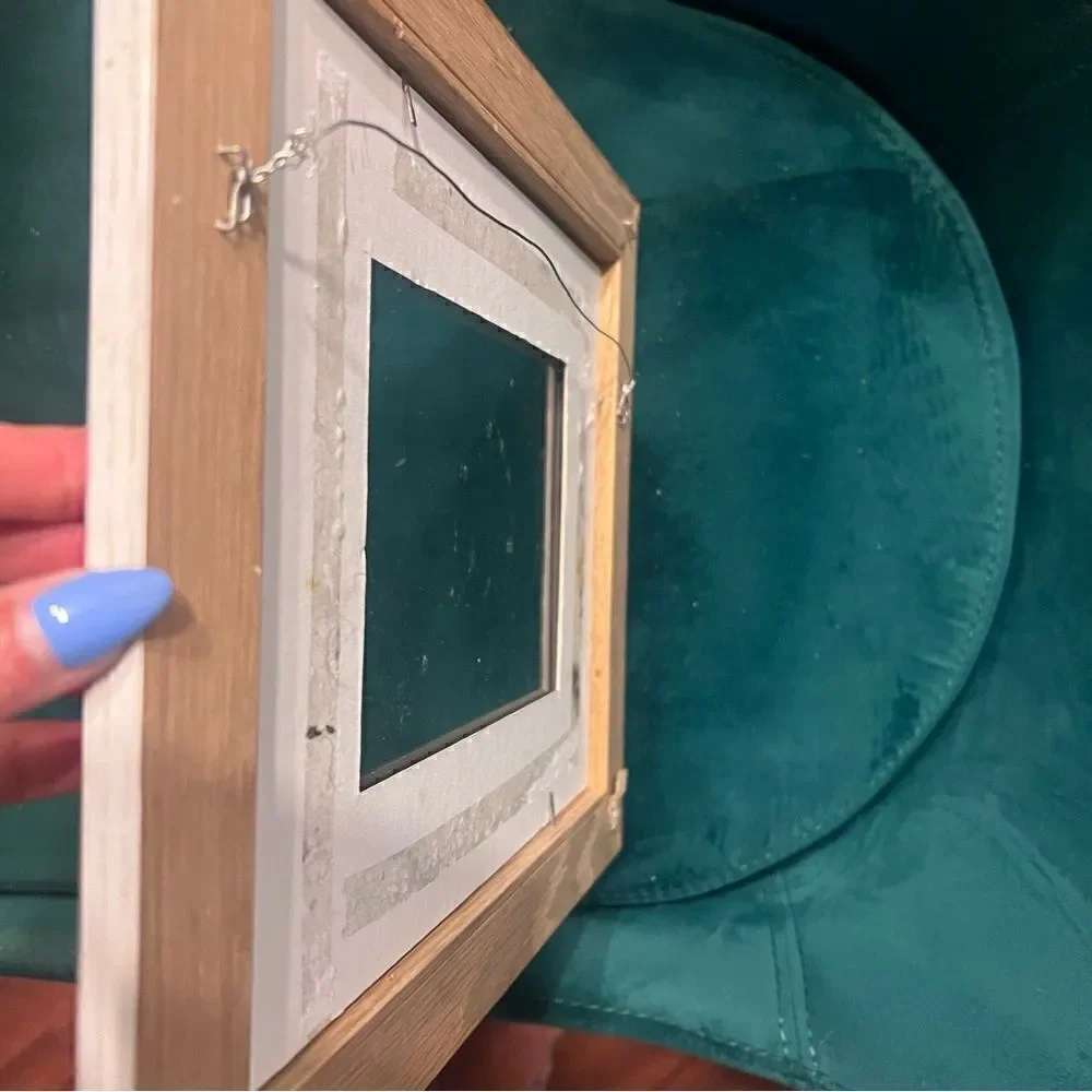 8 x 10 Picture Frame - White Wood - Large Frame - Easy Hang Wire